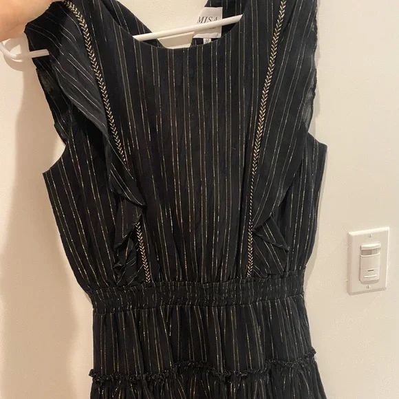 Misa Los Angeles | Dresses | Misa Black And Gold Dress | Poshmark